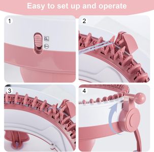 M.J COMFY-LIFE 48-Needle Knitting Machine – Hand Crank Yarn Loom