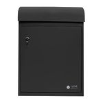 iLoveParcels Medium Parcel Drop Box. Waterproof Safe & Secure Delivery Box For When You're Not Home. Storage Mail Box, Post & Letterbox With Key Lock. Mounted To Wall, Door, Fence Or Floor (Black)