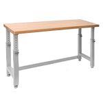 Seville Classics UltraHD 72" W X 25" D Wood Top Height Adjustable Workbench 2000 Lb Capacity