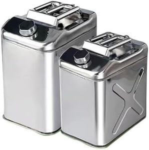 5L 10L Litres 201 Stainless Steel Fuel Tank Petrol Storage Oil Jerrycan Gas Can Car Motorcycle Truck Car Fuel-jugs with Oil Pipe(5L)