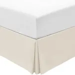 Mellanni Bed Skirt King Size - Bed Frame - 15-Inch Tailored Drop Pleated Dust Ruffle - Wrinkle, Fade, Stain Resistant - 1 Bedskirt (King, Golden Ivory)