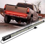 OPT7 60" Redline Parlux Triple Row LED Tailgate Light Bar w/Sequential Red Turn Signal, Weatherproof Rigid Aluminum Frame Light Strip for F150 RAM Silverado - Full Functions Reverse Brake Running