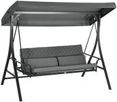 Outsunny 3 Person Porch Swing Bed, 