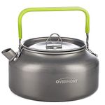 OVERMONT 1.2L Ultralight Camping Kettle Cookware Set Outdoor Cooking Mess Kit Pots Pans Portable for Backpacking Hiking Trekking Picnic Fishing Mountaineering