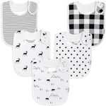 KiddyStar Double Layer Baby Bibs | Ideal For Drooling, Teething, Feeding Infants | Organic Cotton, Thick, Snap Closure