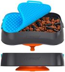 Super Feedy Slow Feeder Dog Bowls & Lick Mat - 4-in-1 Dog Bowl - Dog Slow Eating Bowl - BPA-Free, Food Grade Silicone Slow Dog Feeding Bowl - Slow Eating Pet Bowl for Fast Eaters - Wet & Dry Food