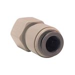 JOHN GUEST TAP ADAPTOR. Push-fit Tube O.D. 3/8" to 7/16"-24 UNS Thread. Speedfit Part No CI3212U7S. Inch Size Threaded Acetal Fittings for Drinks Dispensers and Pure Water.