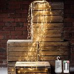 Toifucos Waterproof Twinkle Starry Lights, 10 Strands 200 LEDs Hanging Vine Tree Lights Battery Operated Waterfall Vine Branch Lights Flash Starry Lights with 8 Modes Remote Timer, 1 Pack