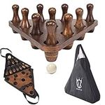 Shuffleboard Bowling Pin Set with Carry Bag