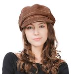 Wool Tweed Winter Hats for Women Soft Baker Boy Cap Newsboy Cabbie Beret Visor Cloche Casual Hat Orange