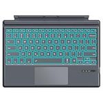 MoKo Type Cover Fit Microsoft Surface Pro 7 Plus/Pro 7/ Pro 6/ Pro 5/Pro 4/Pro 3, Ultra-Slim Wireless Bluetooth Keyboard with Trackpad, 7-Color LED Backlit, Built-in Rechargeable Battery, Gray