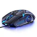 Game Mouse, Gamer Mouse, Ergonomic USB Wired Gaming Optical Mice with 6 Programmable Buttons and 7 Colors LED Backlit, 4 DPI Settings Up to 3200 DPI Computer Mouse for Laptop PC Games & Work Compatible with PC / Chromebook / Notebook/ MacBook (Grey)