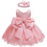 Baby Girl Dresses Bowknot Lace Pageant Party Wedding Flower Girl Dress