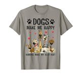 Dogs Make Me Happy Humans Make My Head Hurt Funny Gift T-Shirt