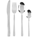 Russell Hobbs RH00022GP 16 Piece Cutlery Set – Vienna Stainless Steel Flatware Service for 4 People, Knife & Fork Silverware, Dishwasher Safe Knives Forks Spoons, Mirror Polish Finish, Home/Restaurant