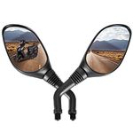 GOOFIT 8mm Black Rear View Mirror for GY6 50cc 125cc 150cc 250cc Scooter Moped Motorcycle (Pair)