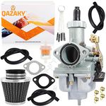 QAZAKY PZ27 Carburetor for 125cc 150cc 200cc 250cc 4-Stroke Engine CG ATV Go Kart Dirt Bike Quad Taotao Zongshen Lifan Sunl Buyang Coolsport Kazuma Chinese Cable Hand Choke Carb 27mm