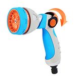 GRÜNTEK Metal Spray Gun with 7 Jets, Multifunctional, Garden Spray Gun with Adjustable Water Strength