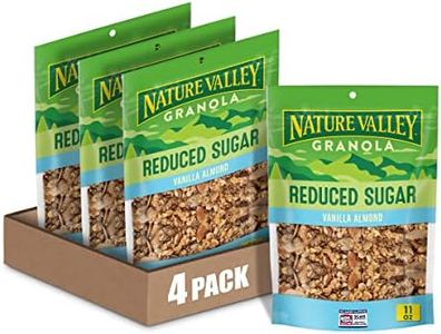 Nature Valley Vanilla Almond Reduced Sugar Granola, 11 OZ Bag (Pack of 4)