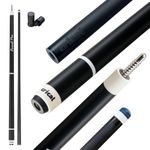 CRICAL Carbon Fiber Pool Cue Stick 58 Inch Billiard Cue Sticks Professional Low Deflection Pool Sticks with Carbon Fiber Shaft, 3/8 * 8 Pin Joint and 12.5mm Tip & Adjustable Weight (18.5-20oz)