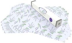 The Master Herbalist Fragrant LAVENDER Scented Drawer Liners in a floral LAVENDER Design (ROLLED) | Pack of 5 Sheets | Contains Essential Oils | Made in the UK