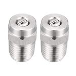 uxcell Pressure Washer Nozzle, 1/4NPT Thread Spray Tip, 2 Pcs (15 Degree, 1.2mm Orifice Diameter)