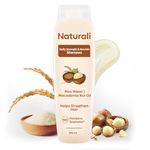 Naturali Rice Water Shampoo for Frizzy and Dry Hair | With Rice Water | Sulphate Free | For Women | Clarifying Shampoo | Paraben Free | 370 ml