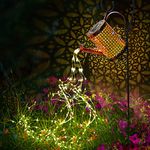 Dajue Solar Watering Can Lights Garden Outdoor Solar Powered Lantern Shower Lights Waterproof Creative Decor For Patio Yard Pathway Walkway With Extra Long Wire And Brighter Gardening Gift