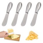 Focenat 4 Pieces Butter Knife Stainless Steel, Cheese Spreader, Butter Spreader Knives, Cheese Knife, Spreader Knife Set for Bread, Cream, Cheese, Breakfast, Butter, Jam