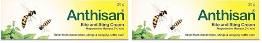 Anthisan Bite & Sting Cream Relief from Insect Bites, stings & stinging Nettle Rash, 20 g (Pack of 2)