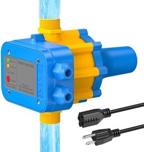 Automatic Water Pump Pressure Controller - Garden Pumps Pressure Switch, for Garden/Jet/Self-priming Pump, Power & Pump's Cable Included, 110V-120V
