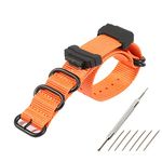 WRISTARMOR GA110 nylon band adapters Kit Compatible with Casio g shock DW-5600 DW-6900 GA700 GA100 GD120 GD110 watch band (Orange)