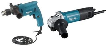 Makita M0801BX2 16mm Heavy Duty Hammer Drill Machine. & M9513B 850W Angle Grinder, 100mm