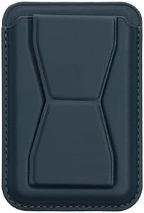 kwmobile Porta Carte di Credito per Smartphone - Tasca Adesiva in Similpelle per Tessere - Supporto Autoadesivo per Cellulare con Funzione Stand