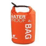 Uncle Paul Boat Dry Bags - Orange 2L Waterproof Bag For Drifting Boating Kayaking Fishing Rafting Swimming Camping Canoeing Surfing 2 Litres