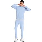 NOBERO Men's Powder Blue Gideon Co-ord Set - Summer Co-ord Sets - Tracksuit for Men - L