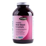 Flora Health Organic Red Beet Crystals | Energizing Superfood Powder | Vegan, Gluten-Free, Non-GMO | 200g Glass Bottle