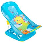 Mee Mee Infant Anti-Slip Bather 0-12 Months Upto 5 kg | Foldable & Compact Baby Bath Chair | Space Saving | 3-Position Adjustable | Easy-to-Clean | Soft Mesh Seat | Anti Skid Foot Rest | Pretty Blue