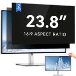 IPROKKO [2 Pack 23.8 Inch Computer Privacy Screen Filter, Removable Anti Glare Blue Light Scratch Protector Film for 23.8inch Computer 16:9 Widescreen Monitor, Anti Spy Security Protector Shield