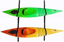 MOPHOEXII Kayak Rack-Hanging Storage from Wall or Ceiling for Surfboards, Paddleboards, SUP, or Canoe - Adjustable Kayak Straps，Double Kayak Storage Strap System