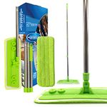 Microfibre Mop with Washable Removable Cleaning Pad for Cleaner Laminate Floor Wood Tile and Hardwood - Quickly & Simply Remove Dust Dirt from Flooring with the Microfiber Cloth Pad Mop