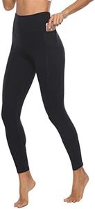 JOYSPELS Women's High Waisted Gym Leggings - Yoga Pants Womens Workout Running Sports Black Leggings with Pockets-Black-XL