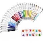 COOMATEC 27 PACK Colorful Fillable Empty Tube Floating DIY Pens,Building your favorite Liquid Sand Pens Gift