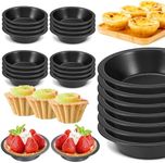 RHBLME 10 PACK Mini Pie Pans, 5 Inch Reusable Small Pie Pans Nonstick Small Pie Tins, Carbon Steel Pie Pans for Baking, Round Bread and Meat Pie Tins for Cake Bread Meat Dessert