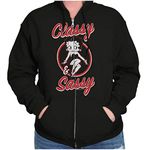 Classy and Sassy Betty Boop Zip Hoodie Sweatshirt Women Black