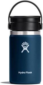 HYDRO FLASK - Travel Coffee Flask 354 ml (12 oz) - Vacuum Insulated Stainless Steel Travel Mug with Leak Proof Flex Sip Lid - BPA-Free - Wide Mouth - Indigo