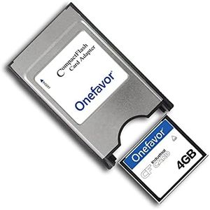 Onefavor Compact Flash to PCMCIA Ata Adapter CF to PC Card Adapter PCMCIA Ata Adapter for Cf 2 Card (Come with 4GB CF Memory Card)