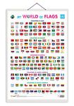 My World of Flags Early Learning Educational Chart for Kids | 20"X30" inch |Non-Tearable and Waterproof | Double Sided Laminated | Perfect for Homeschooling, Kindergarten and Nursery Students