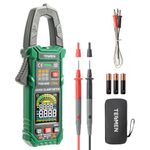 TESMEN TCM-300D Digital Clamp Meter 6000 Counts T-RMS multimeter Auto-Ranging Voltmeter ampmeter with AC/DC Current &Voltage NCV/Live Wire Inrush Resistance Diode Temperature Continuity – Green