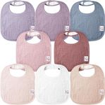 bearmoss Muslin Baby Bibs 8 Pack 10